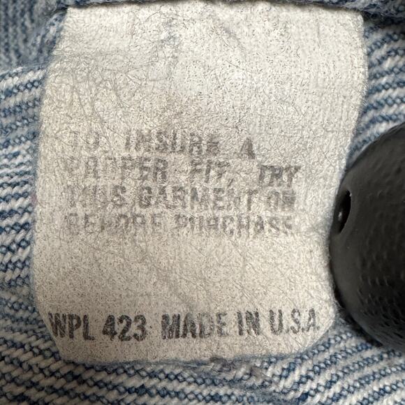 VINTAGE Levis Jacket Mens 39 Small Medium Blue Trucker Denim Acid Washed 80s USA - Picture 5 of 12